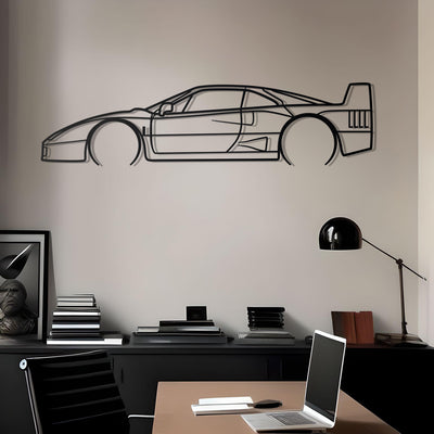 1990 Ferrari F40 Metal Wall Decor