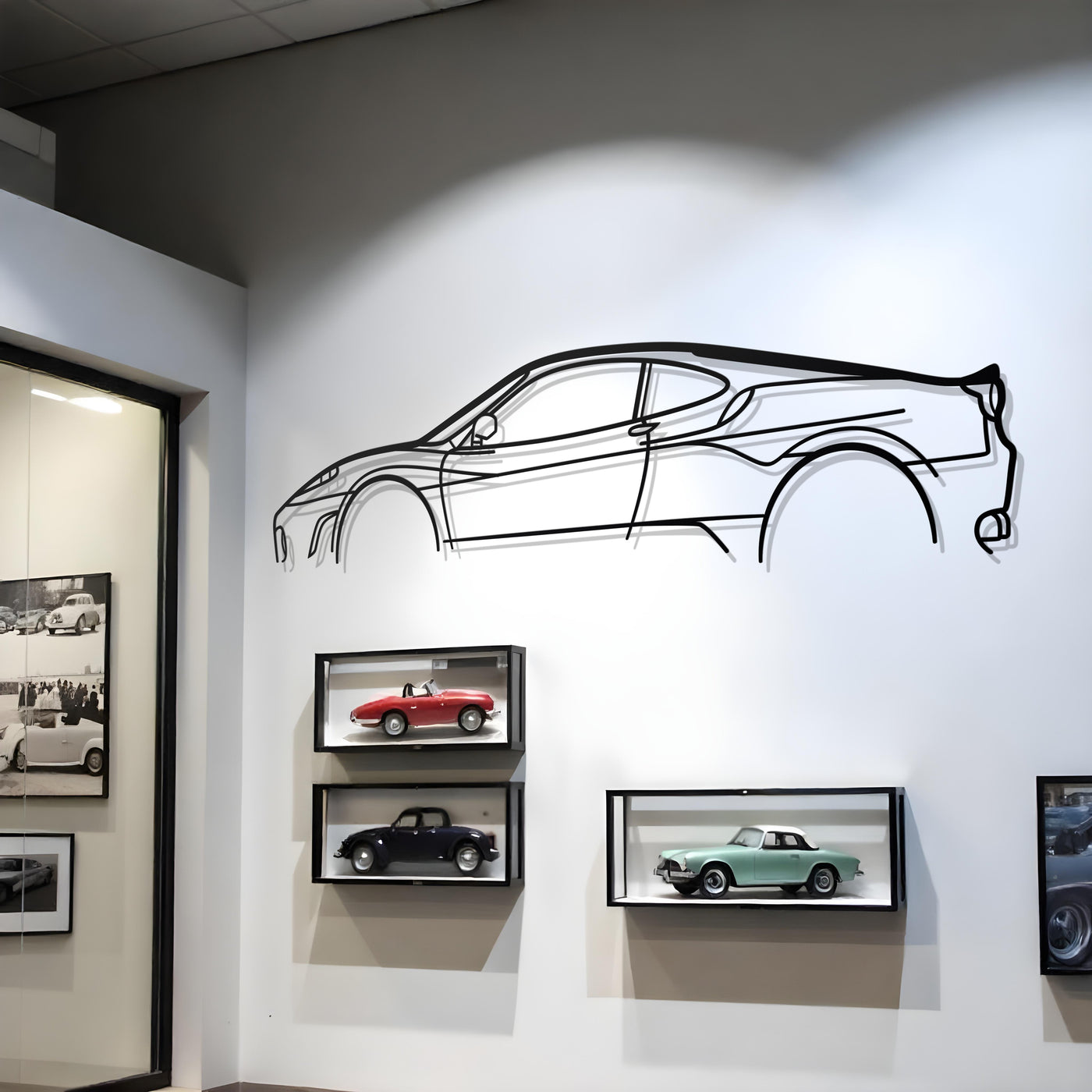 Ferrari F430 Classic Metal Silhouette