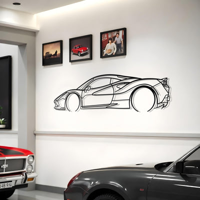 Ferrari F8 Metal Silhouette