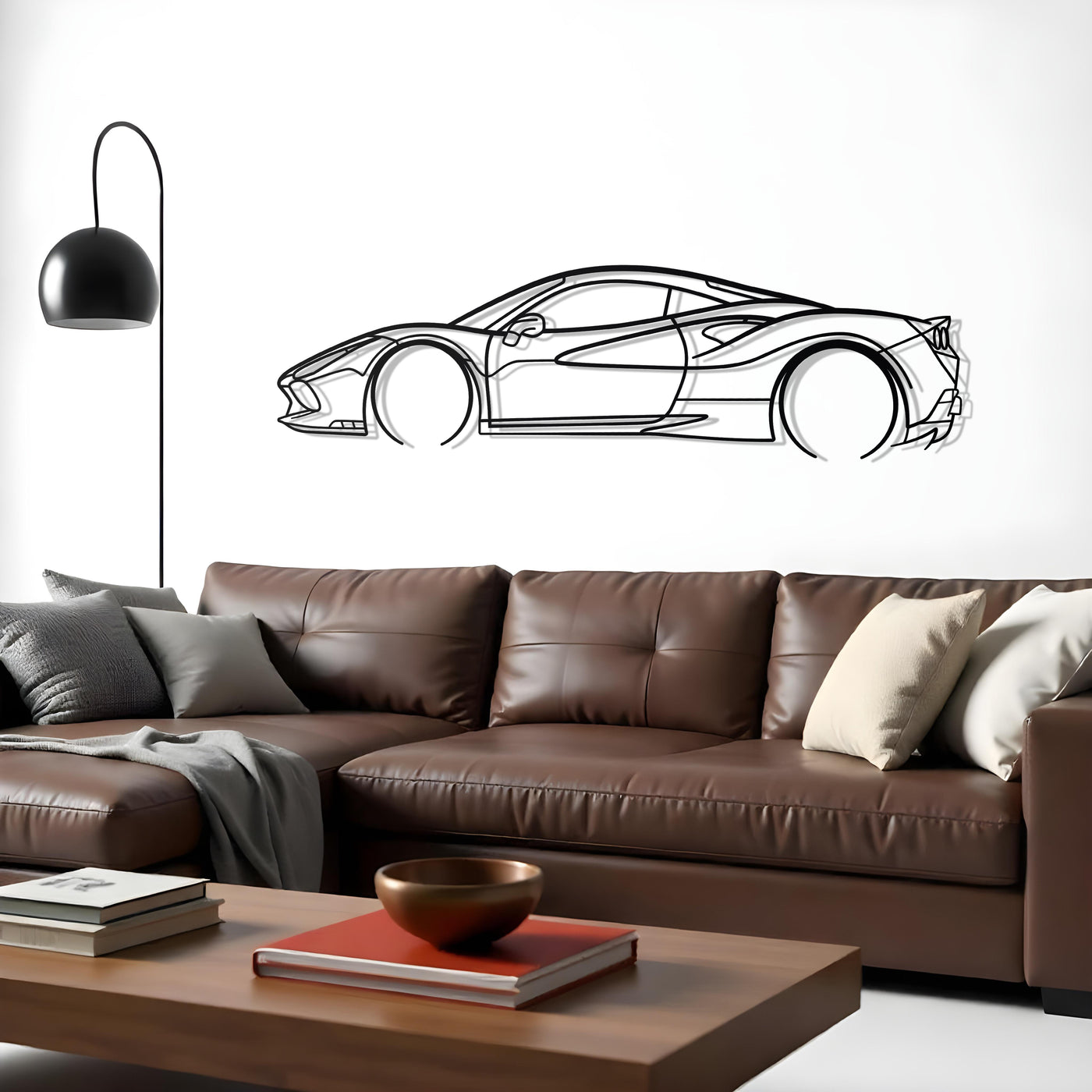 Ferrari F8 Metal Silhouette