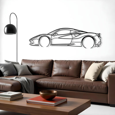 Ferrari F8 Metal Silhouette
