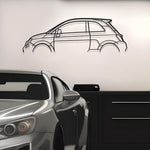 Fiat 500 Classic Metal Silhouette