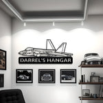 F-22 Custom Name Detailed Metal Plane Silhouette