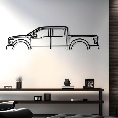 Ford F-150 Raptor Classic Metal Silhouette