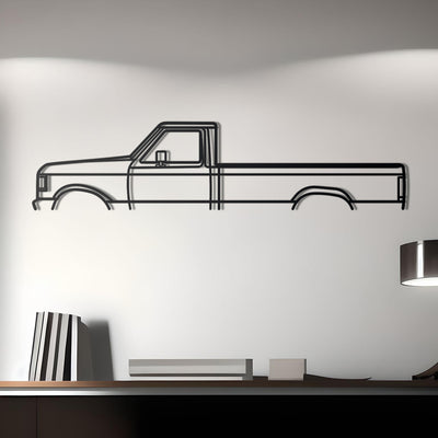 1989 Ford F-350 Detailed Metal Silhouette