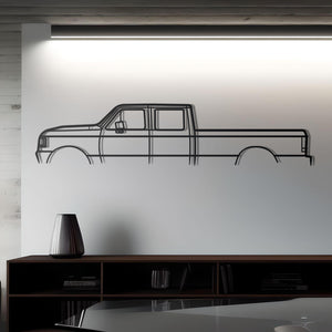 1990 Ford F-350 Detailed Metal Silhouette