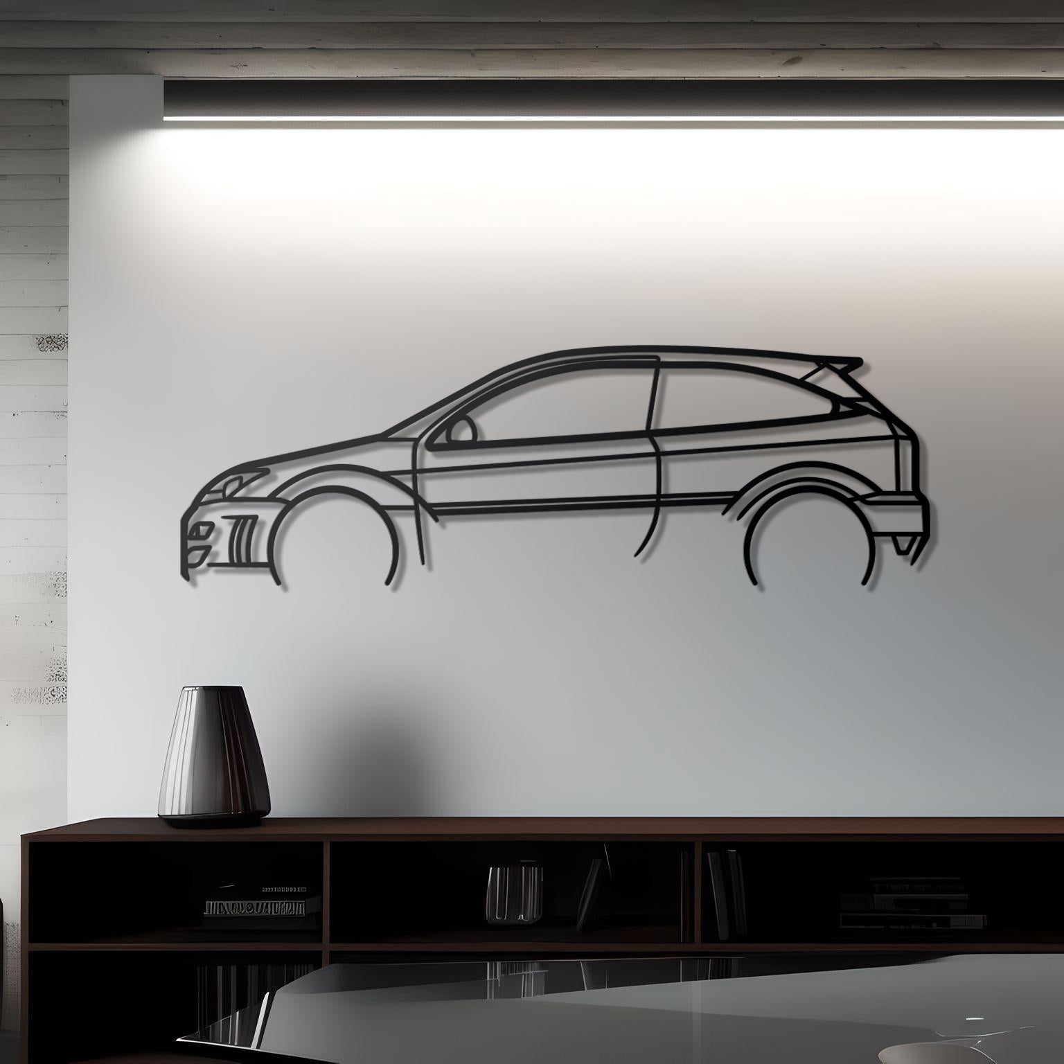 2003 Ford Focus RS MK1 Metal Car Silhouette
