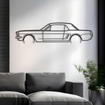 Ford Mustang Coupe 1966 Metal Silhouette