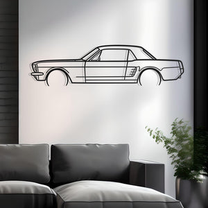Ford Mustang Coupe 1966 Metal Silhouette