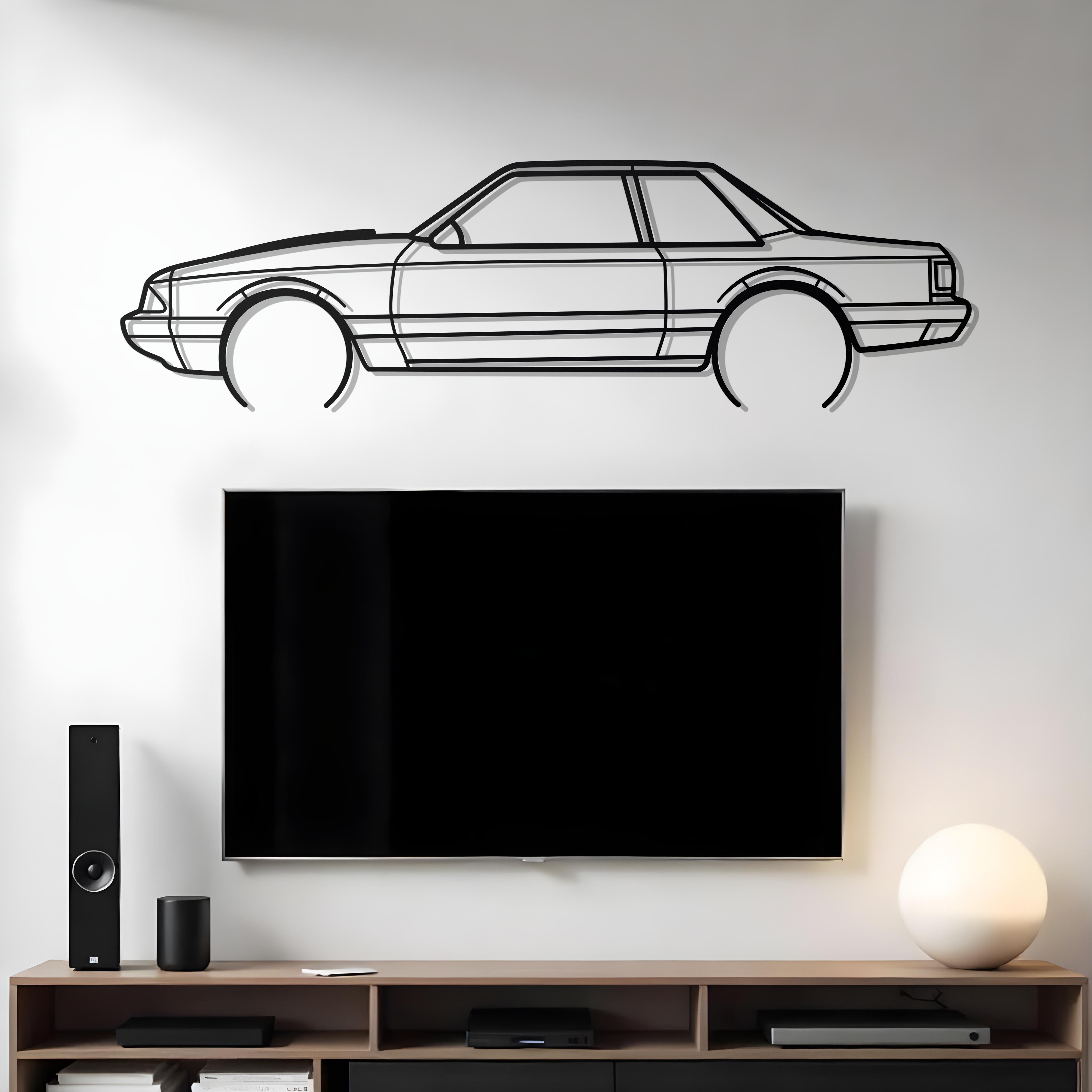 1990 Mustang Foxbody Notchback Metal Wall Art
