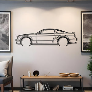 2005 Ford Mustang GT Metal Car Silhouette