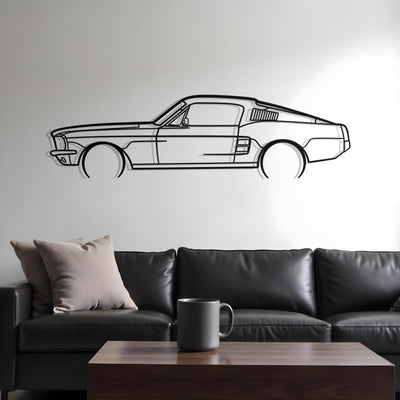 Ford Mustang GT Fastback 390S Metal Silhouette