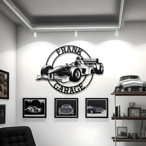 Formula 1 Custom Name Personalizable Detailed Metal Silhouette