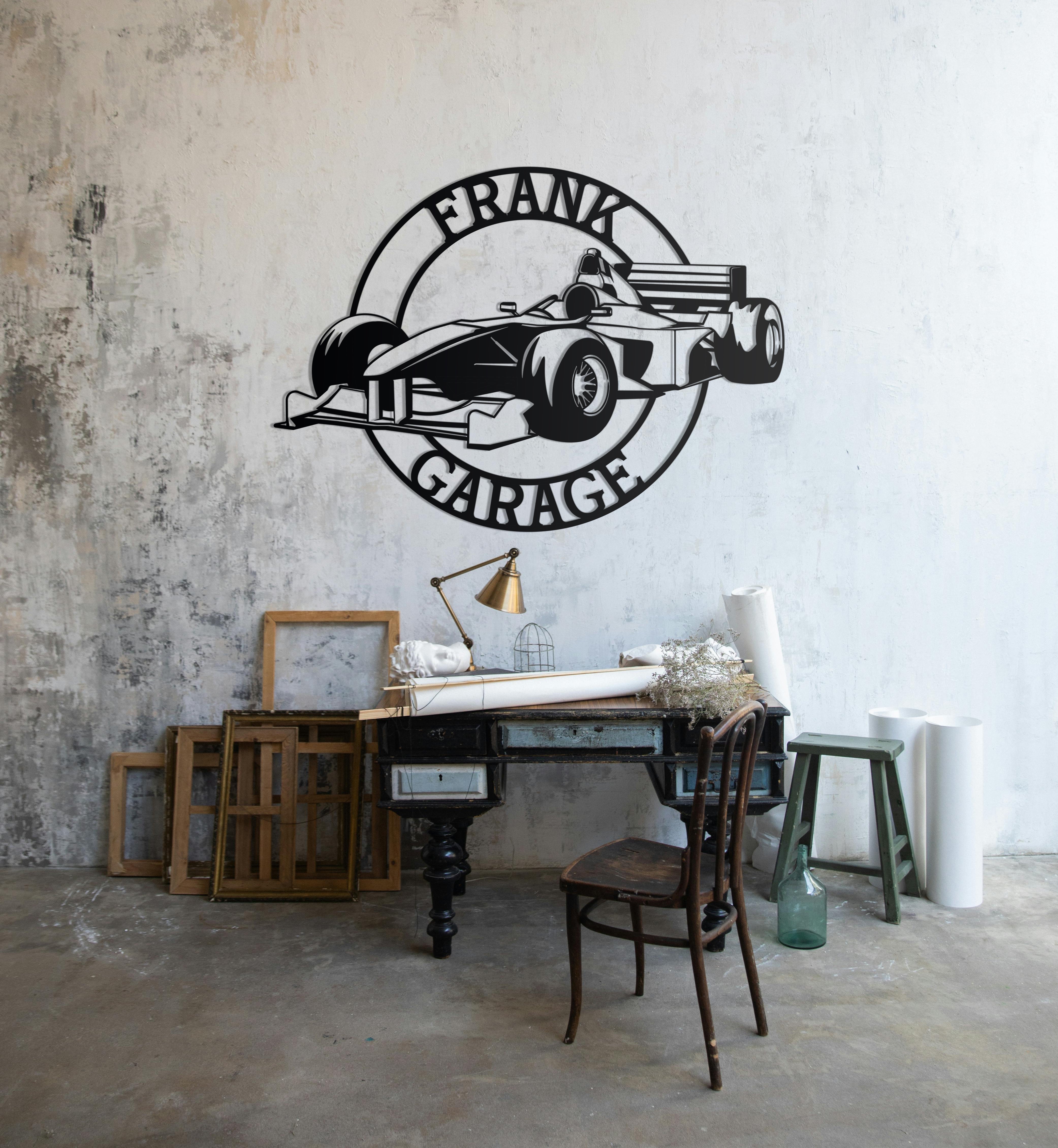 Formula 1 Custom Name Personalizable Detailed Metal Silhouette