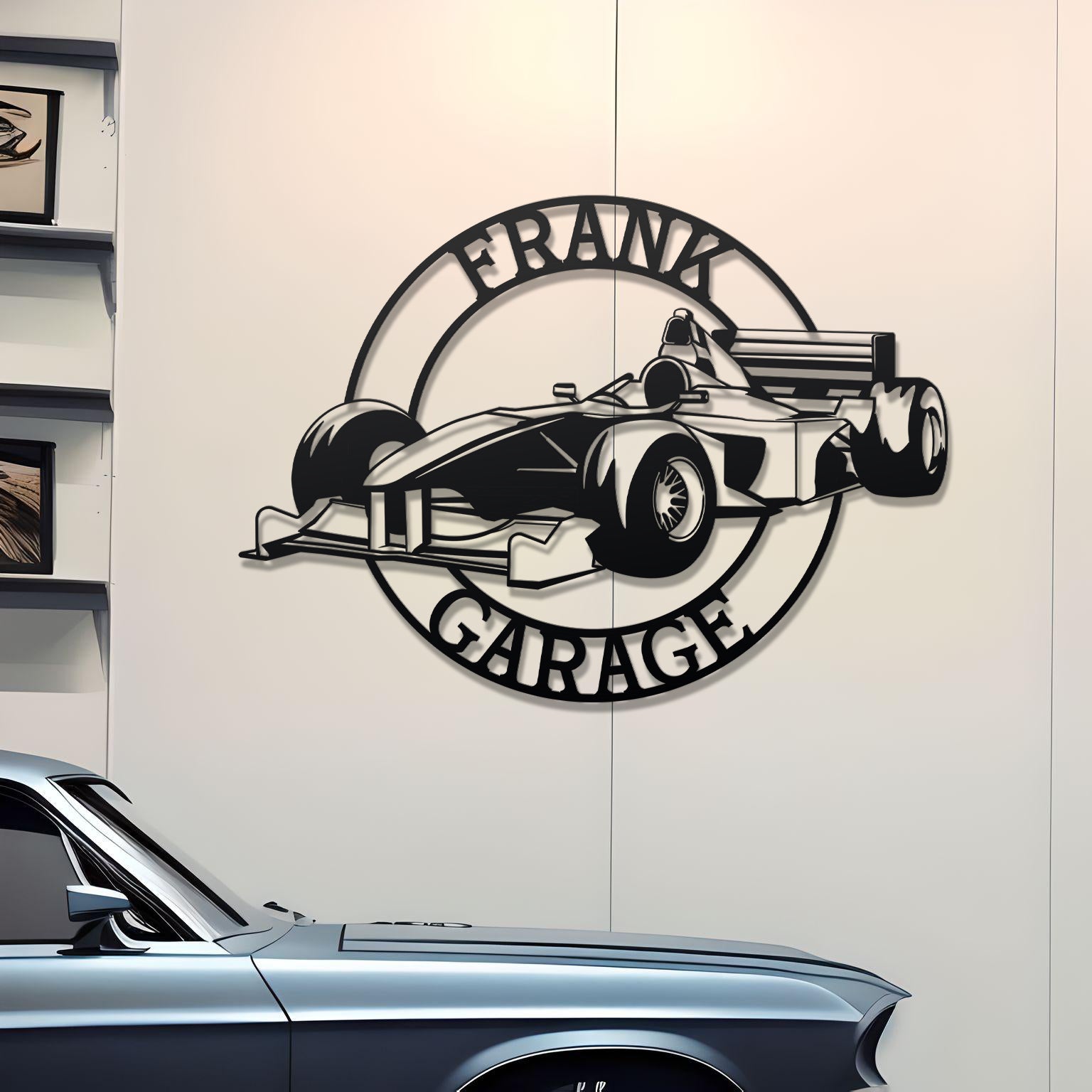Formula 1 Custom Name Personalizable Detailed Metal Silhouette