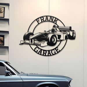 Formula 1 Custom Name Personalizable Detailed Metal Silhouette