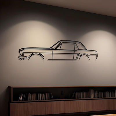 Ford Mustang 1965 Classic Metal Silhouette
