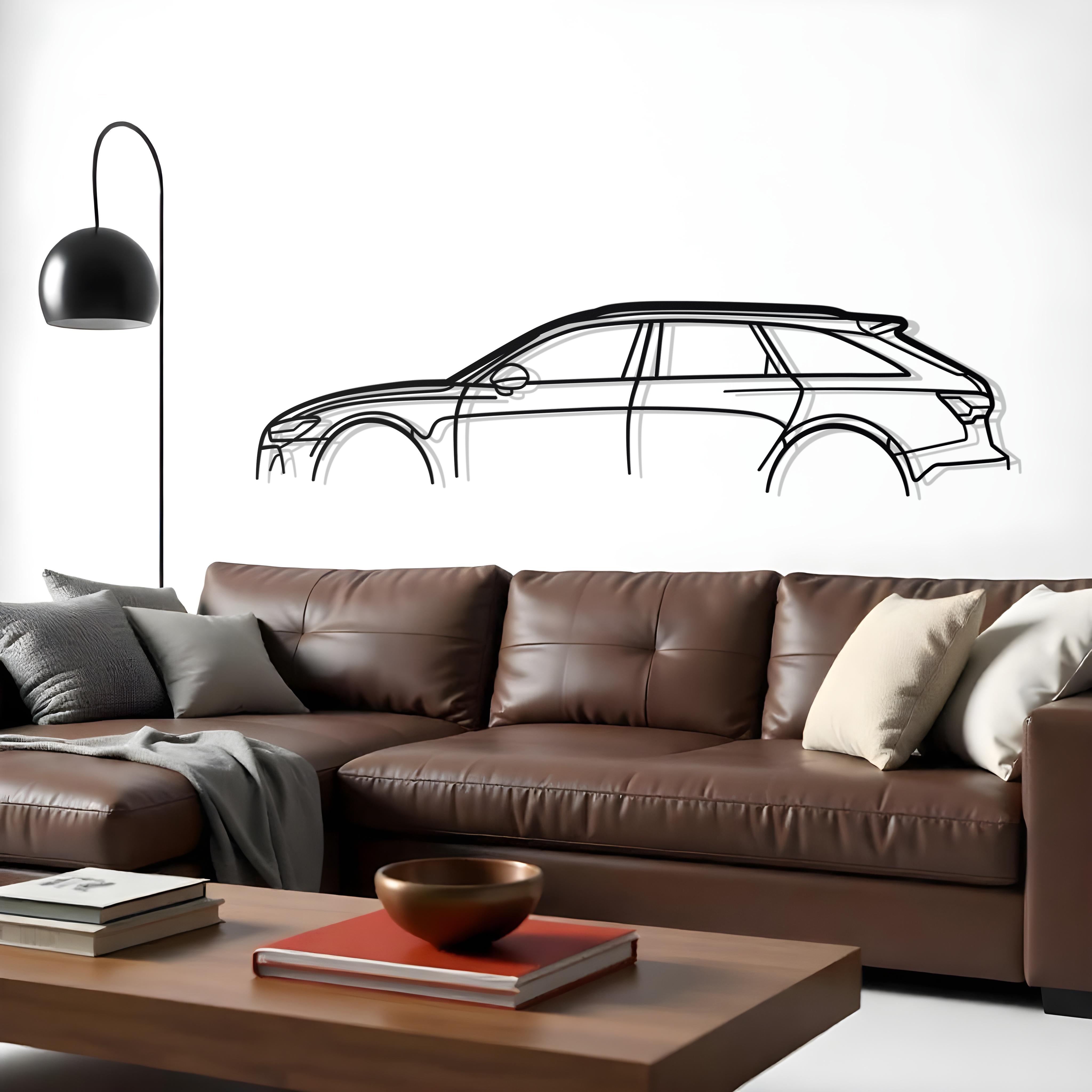 Audi RS6 Classic Metal Silhouette