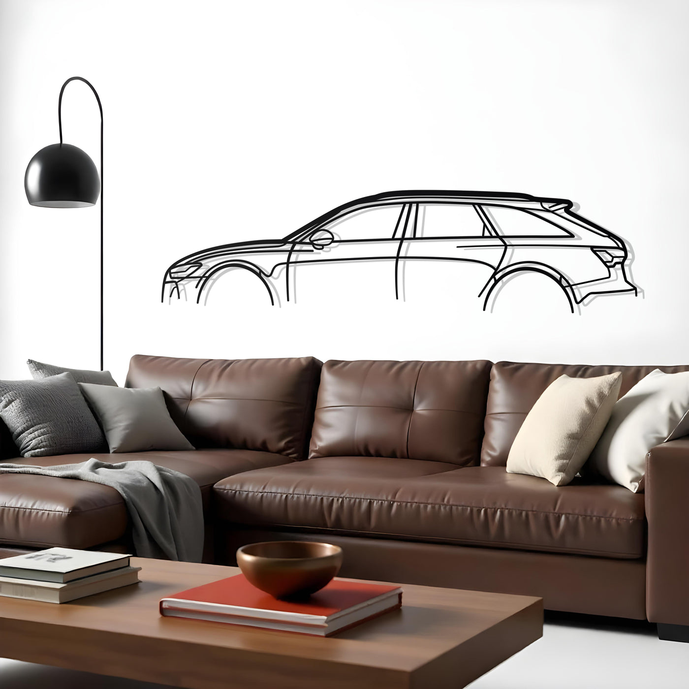 Audi RS6 Classic Metal Silhouette