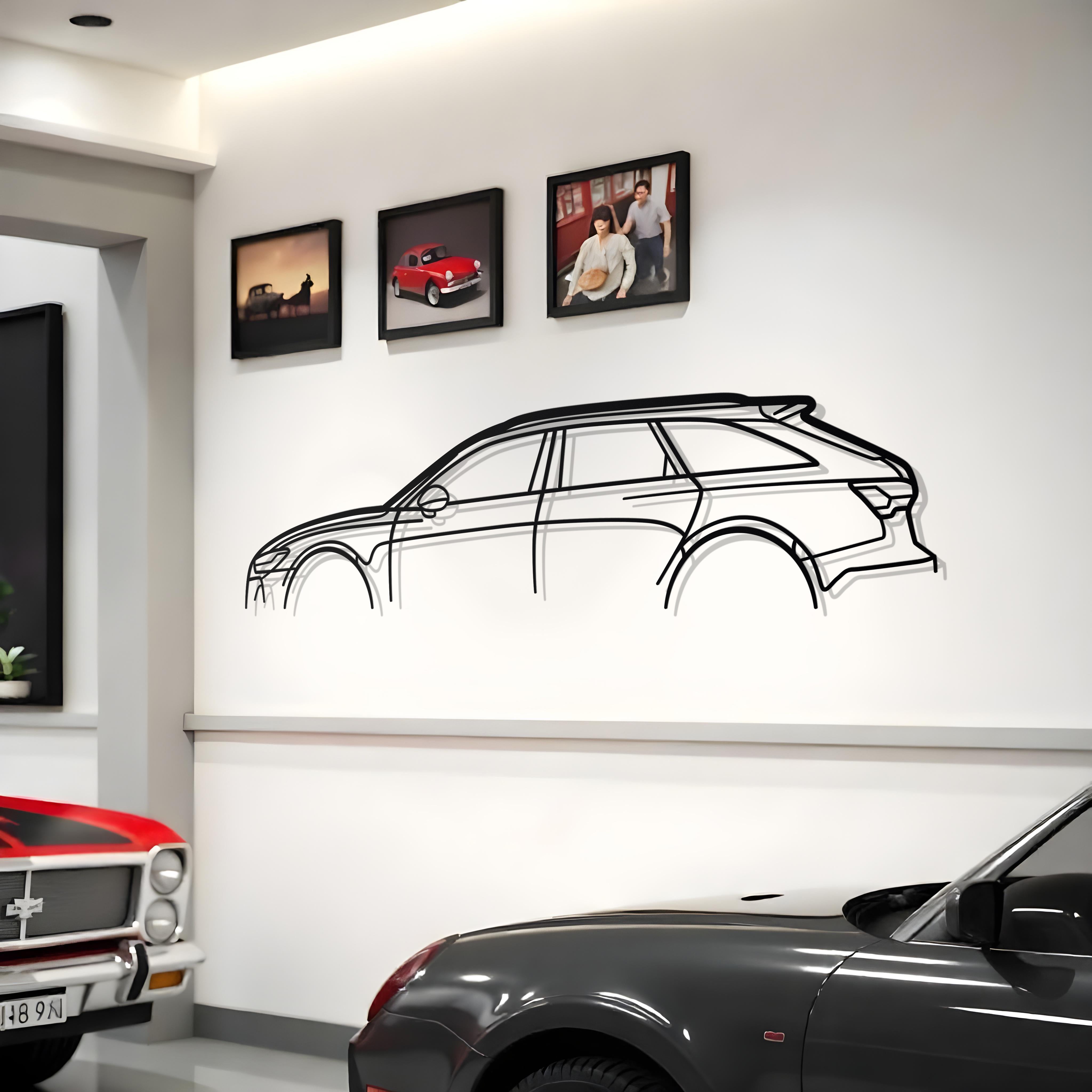 Audi RS6 Classic Metal Silhouette