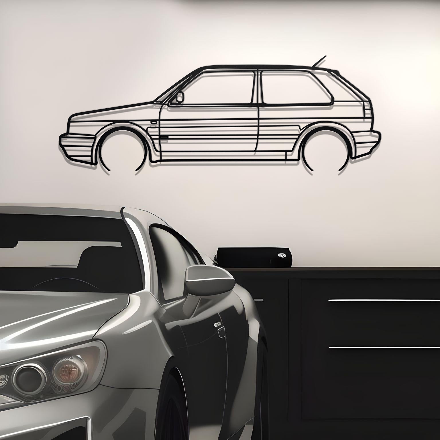 1987 Volkswagen Golf GTI Mk2 Metal Silhouette