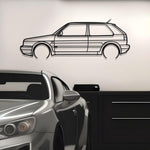 1987 Volkswagen Golf GTI Mk2 Metal Silhouette