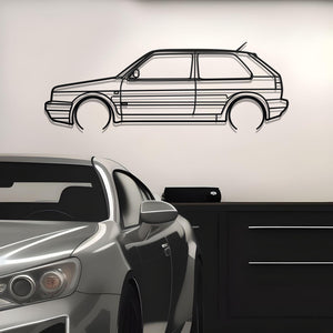 1987 Volkswagen Golf GTI Mk2 Metal Silhouette
