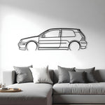 Volkswagen Golf GTI Mk4 Metal Silhouette