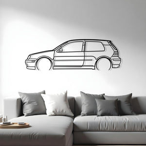 Volkswagen Golf GTI Mk4 Metal Silhouette