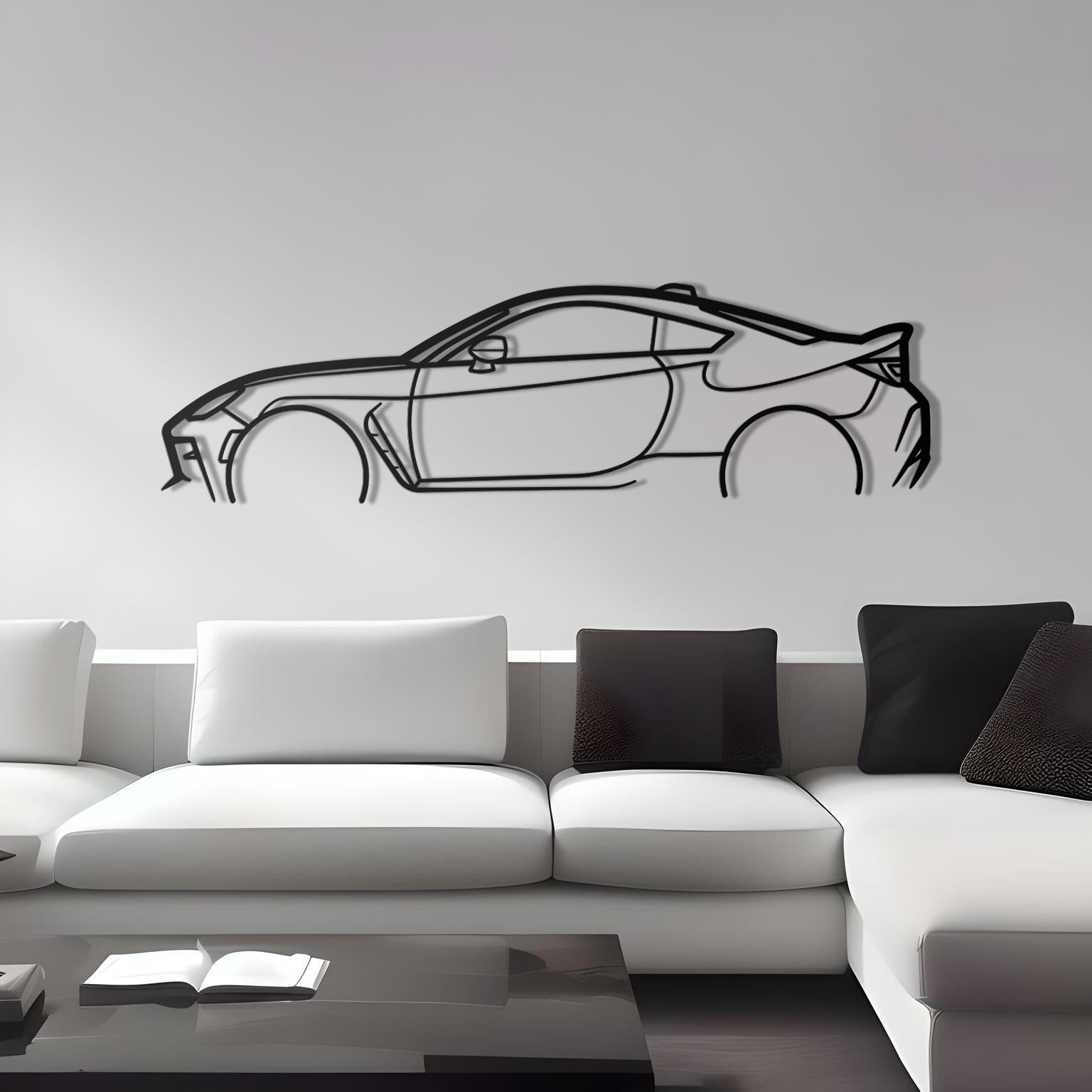 2023 Toyota GR86 Detailed Metal Car Silhouette