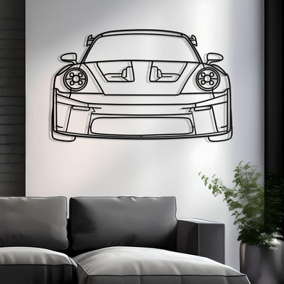 2023 Porsche 911 GT3 RS (992) Front Metal Silhouette