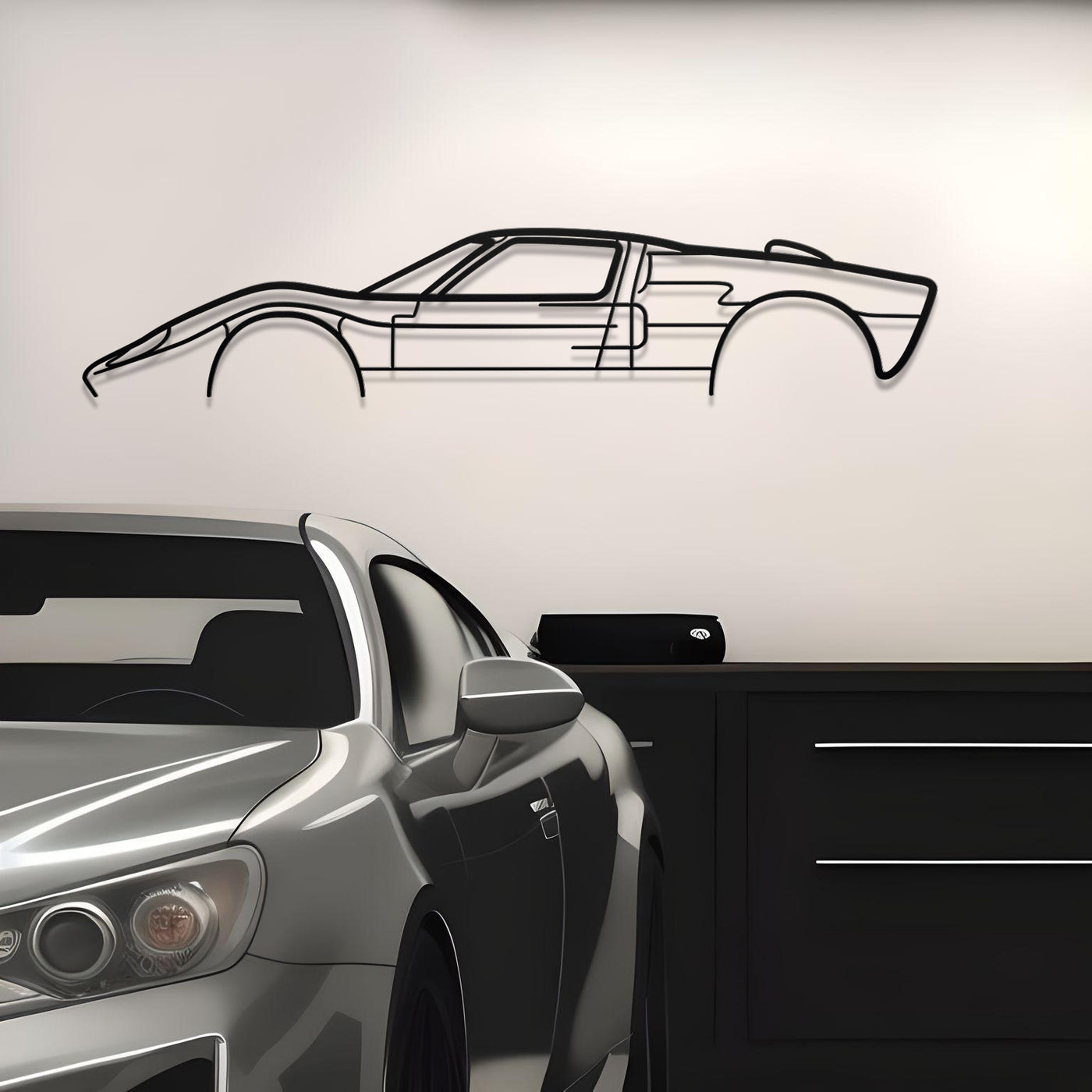 Ford GT-40 Classic Metal Silhouette