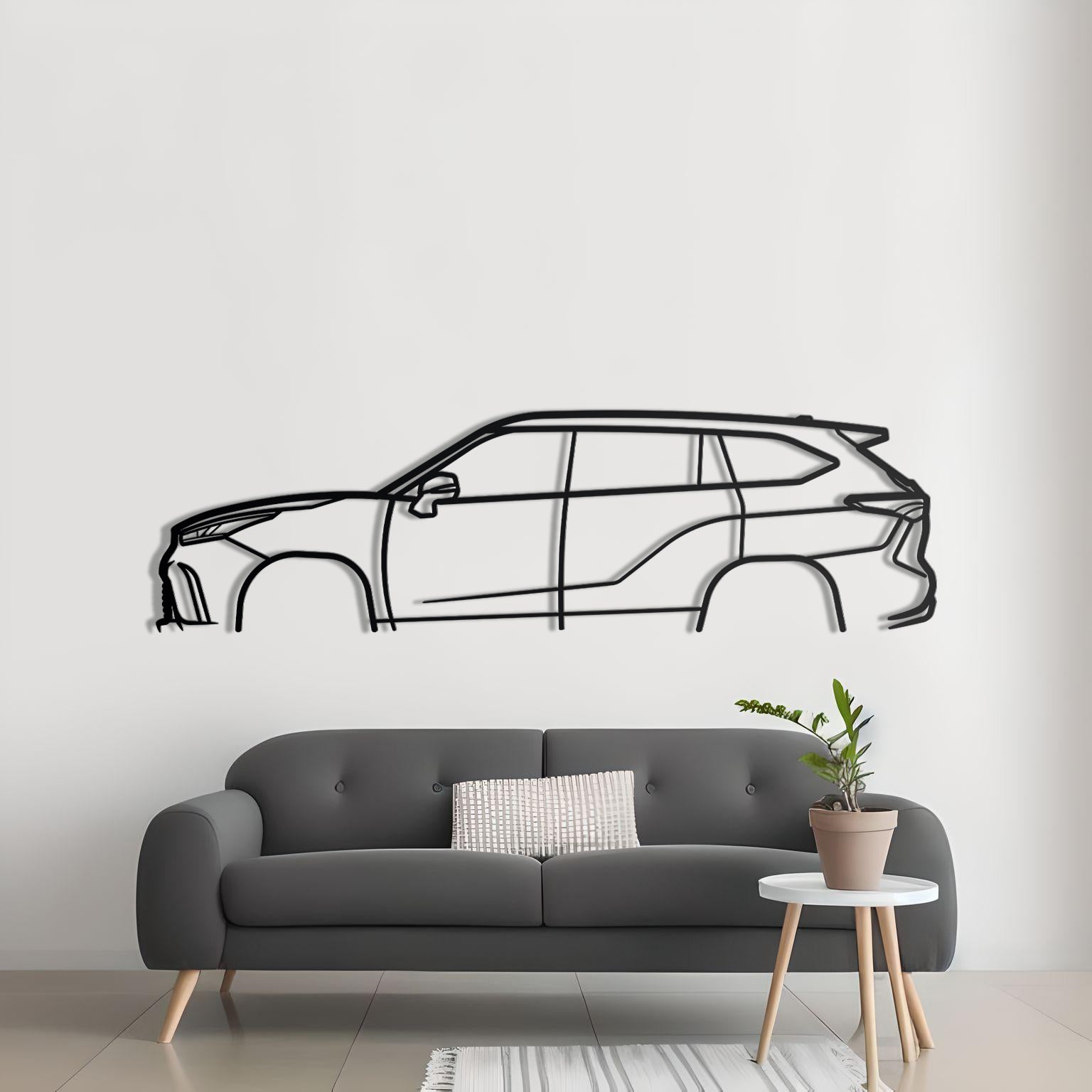 2023 Toyota Highlander Metal Wall Decor
