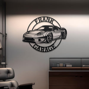 Honda NSX Custom Name Personalizable Detailed Metal Silhouette