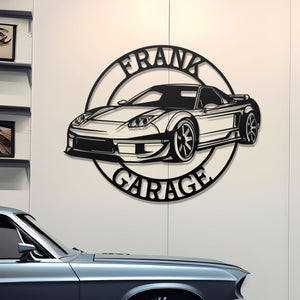 Honda NSX Custom Name Personalizable Detailed Metal Silhouette