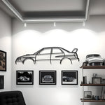 Subaru Impreza WRX Detailed Metal Car Silhouette