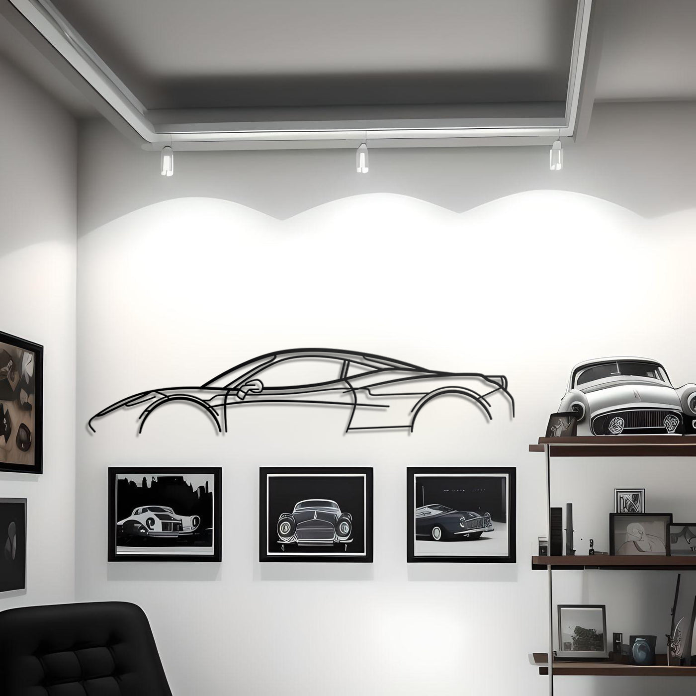 458 Italia Classic Metal Silhouette