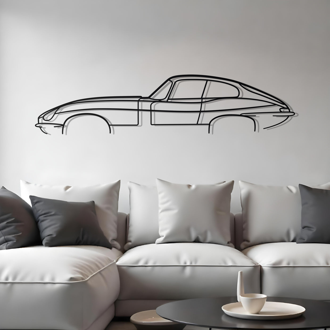 Jaguar E-Type Classic Metal Silhouette