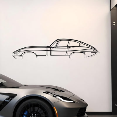 Jaguar E-Type Classic Metal Silhouette