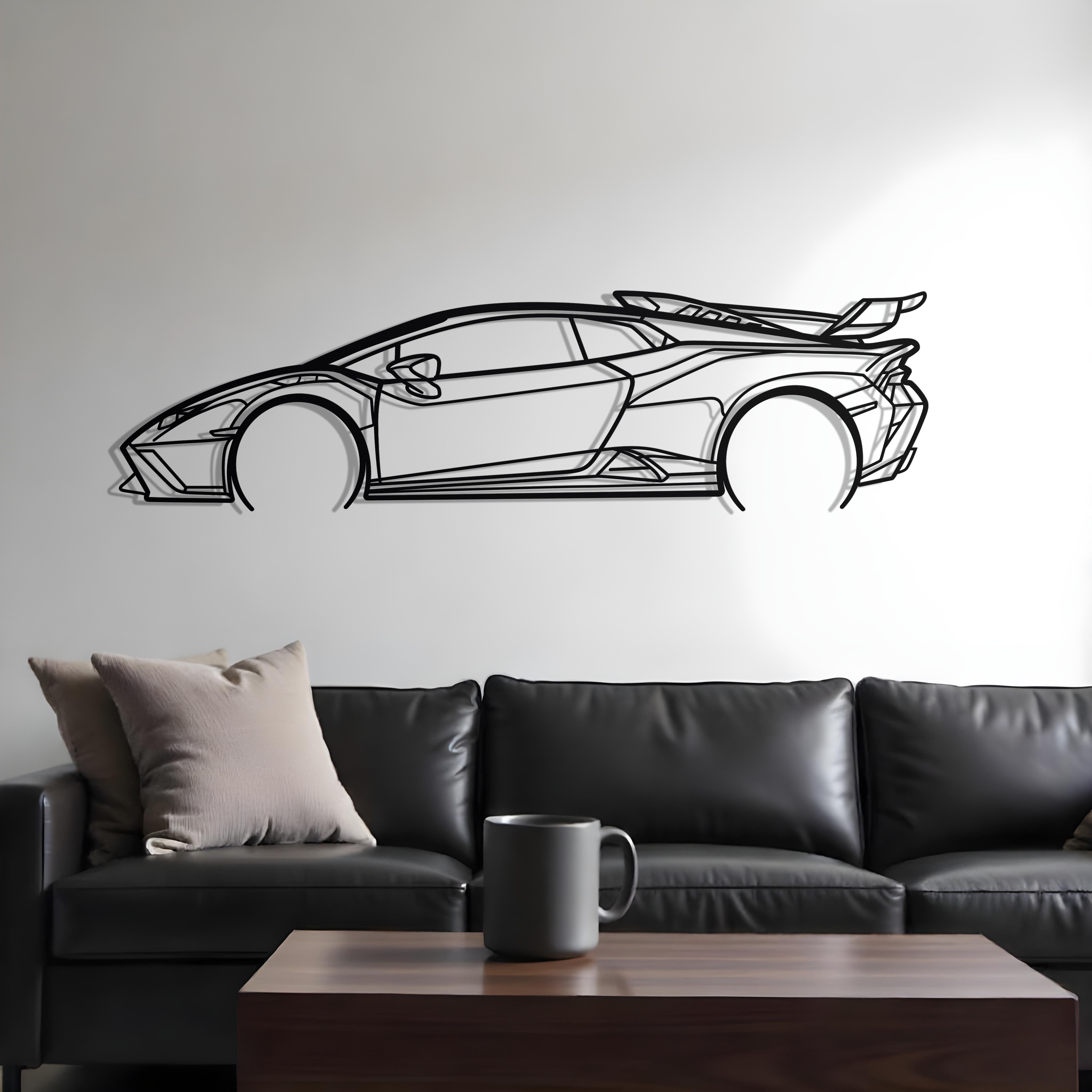 Lamborghini Huracan STO Metal Silhouette