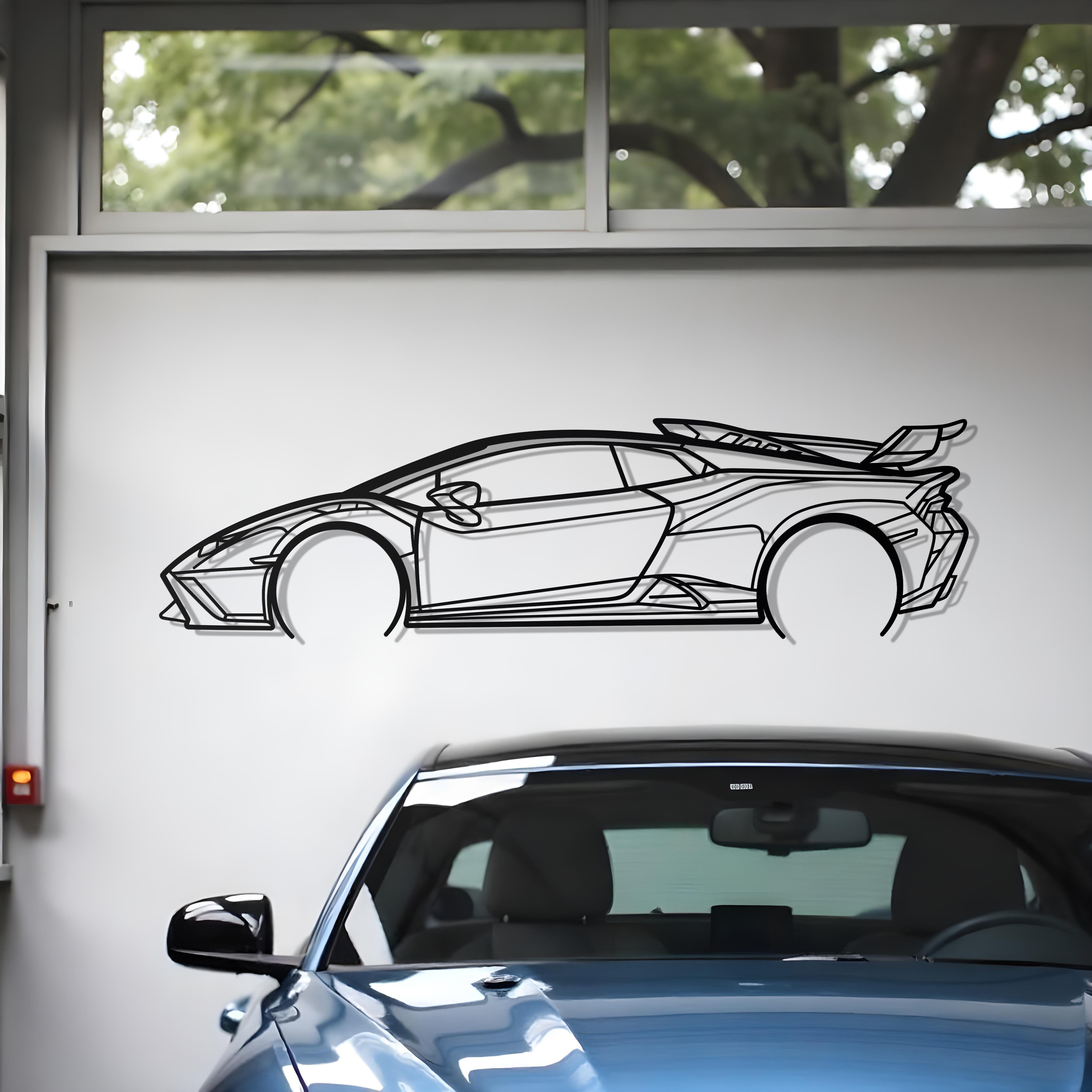Lamborghini Huracan STO Metal Silhouette