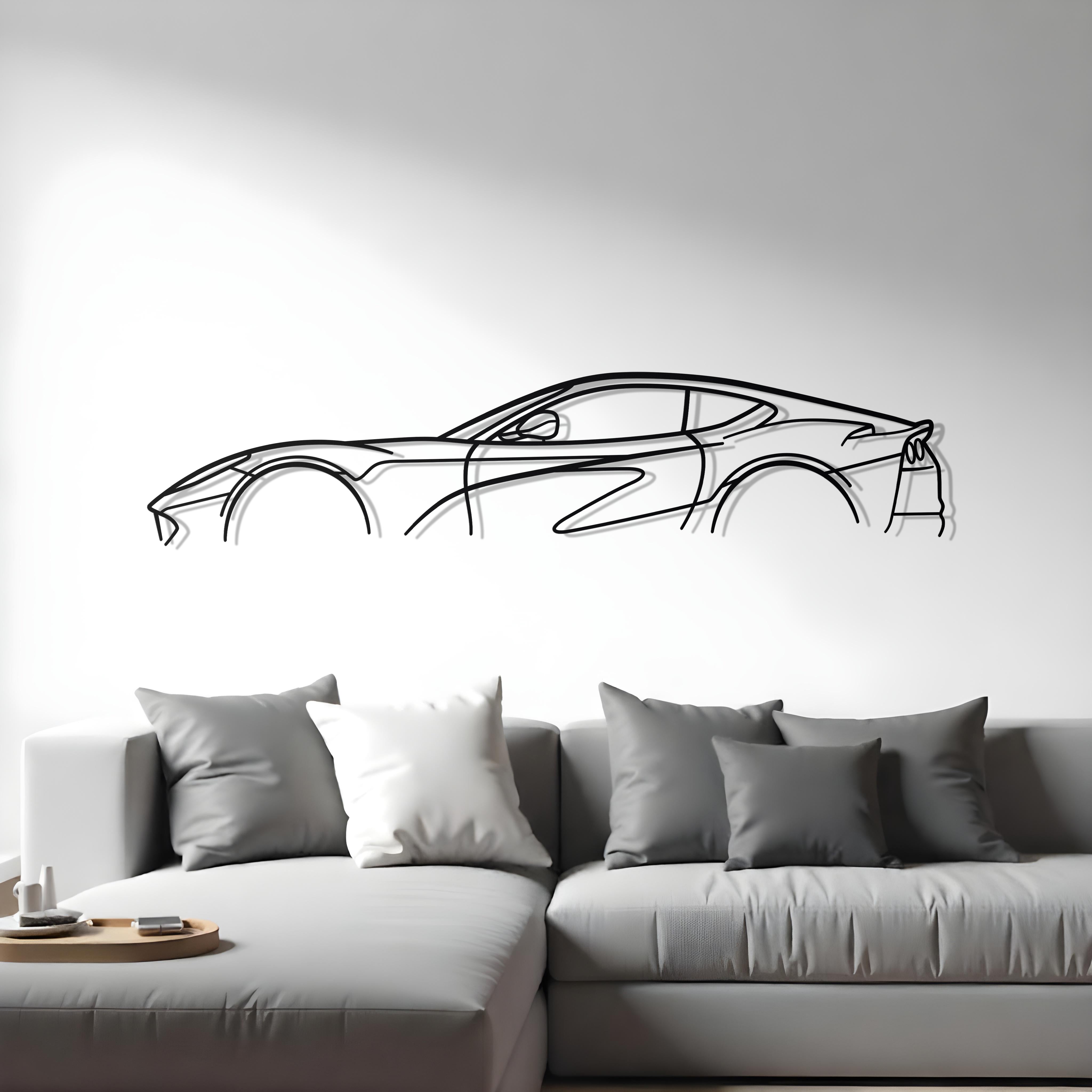 Ferrari 812 Superfast Classic Metal Silhouette