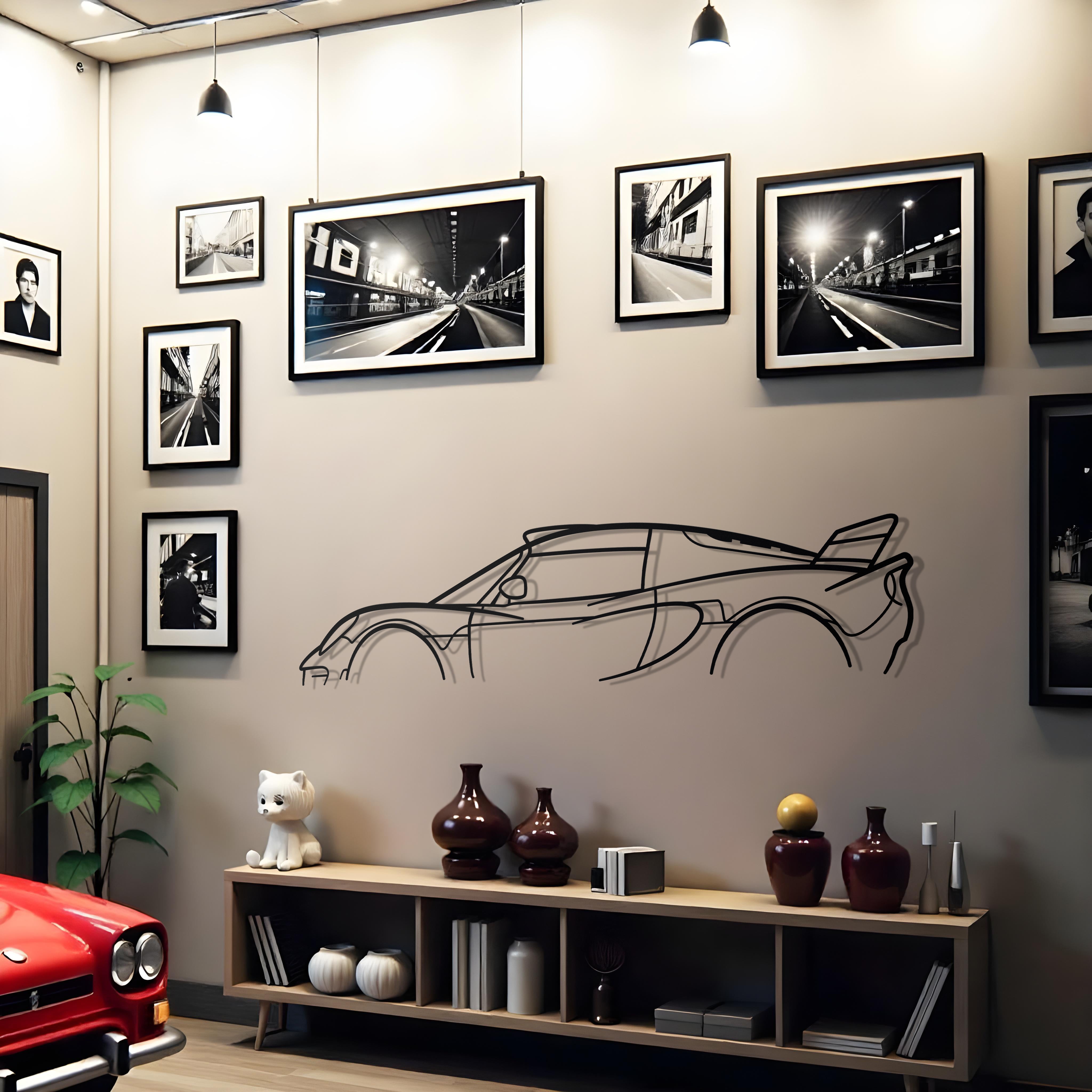 Lotus Exige Classic Metal Silhouette