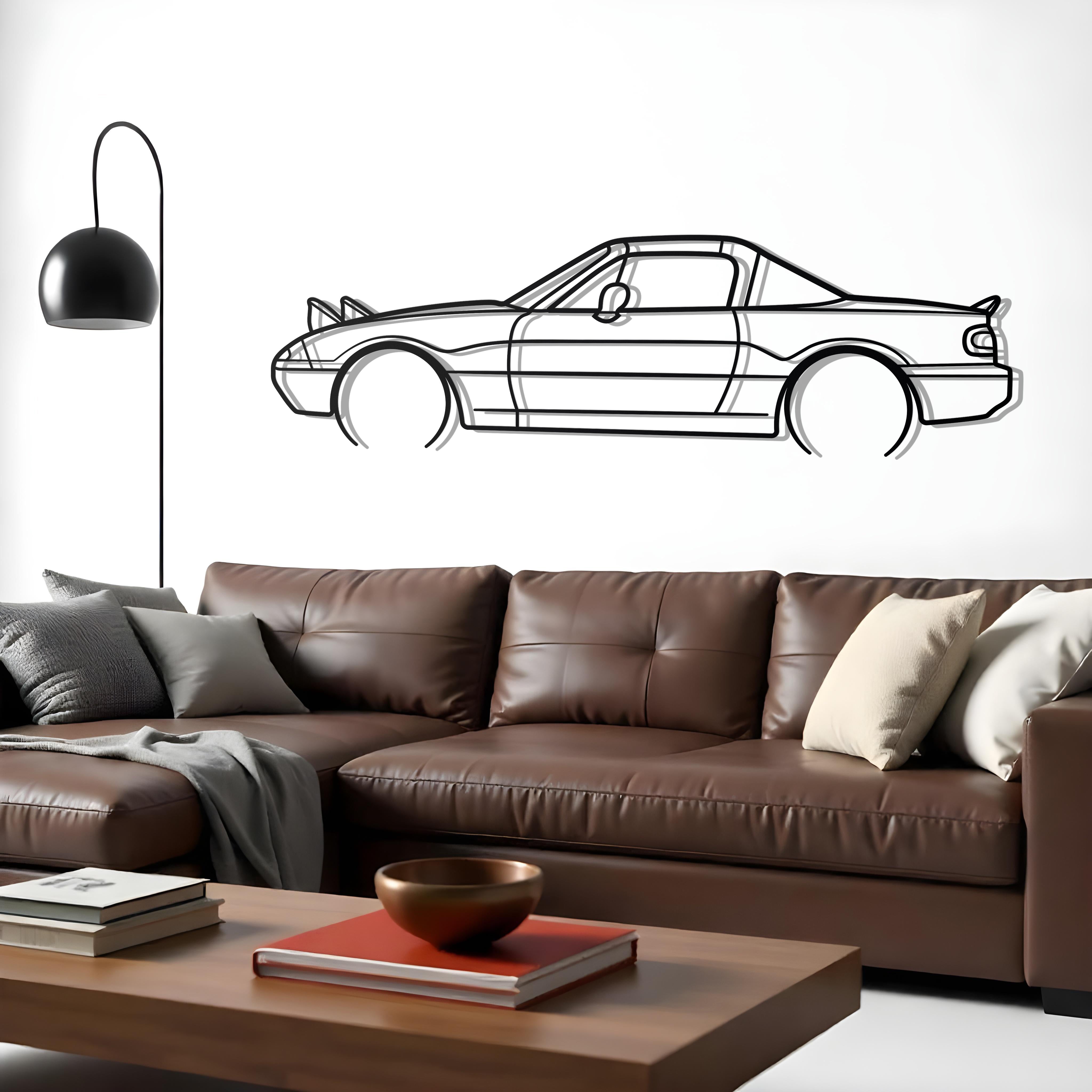 1997 Mazda Miata MX-5 NA Metal Car Silhouette