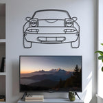 1990 Mazda Miata MX-5 NA Front View Metal Silhouette