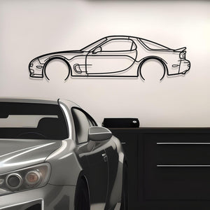 1993 Mazda RX-7 Metal Car Silhouette