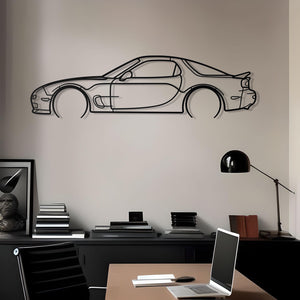 1993 Mazda RX-7 Metal Car Silhouette