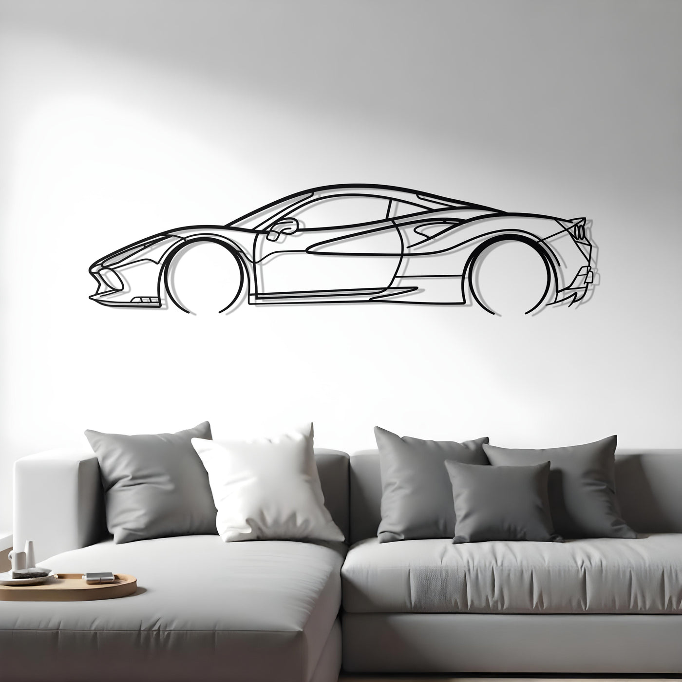 Ferrari F8 Metal Silhouette