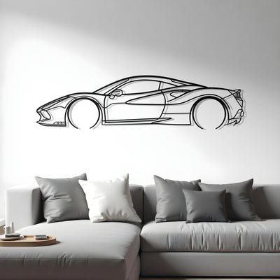 Ferrari F8 Metal Silhouette