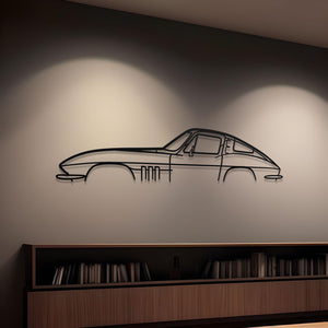 Corvette C2 Classic Metal Silhouette
